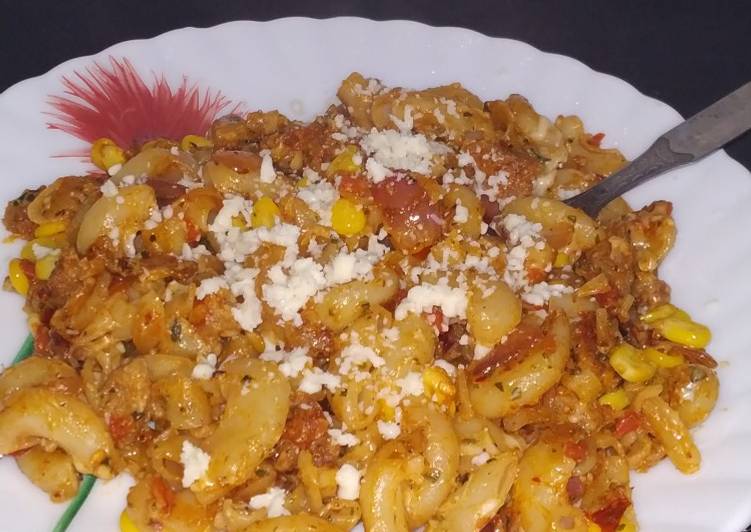 Recipe of Super Quick Homemade Cheesy Soya Cavatappi Pasta