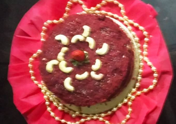 Gulkand Red velvet cake