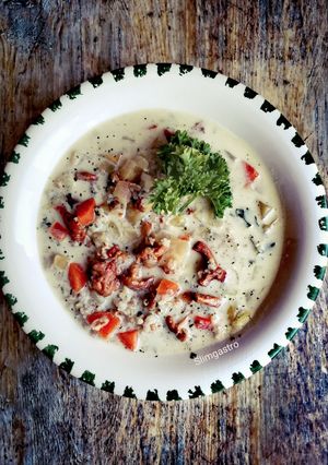 Tárkonyos rókagomba leves recept fotója