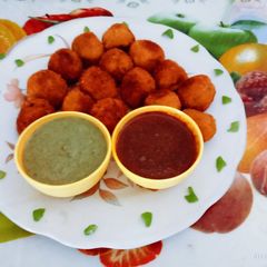 Tasty yummy potato corn flour balls A picture of Tasty yummy potato corn flour balls.