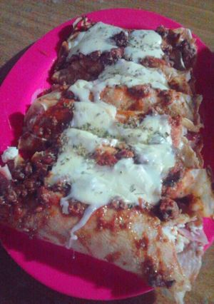 Una foto de Canelones de ricota y acelga. Canelones de ricota, jamón y queso. Súper fáciles ☺