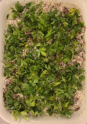 صورة لوصفة فتة الباذنجان