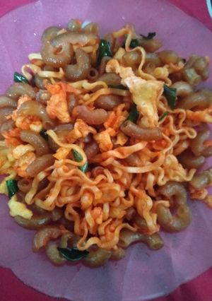 Foto resep Maklor (makaroni telor) + mie simpel