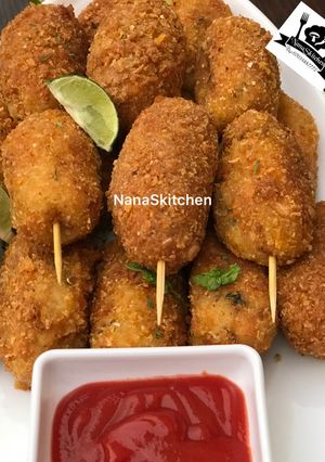 A picture of Potato nuggets.