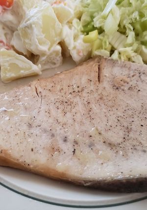 Una foto de Albacora a la plancha con sazón de janny