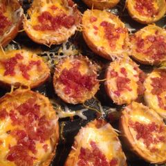 A picture of Homemade Potato skins.
