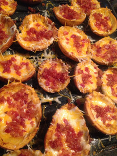 A picture of Homemade Potato skins.