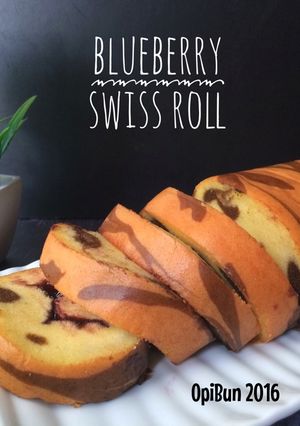 Foto resep Blueberry Swiss Roll