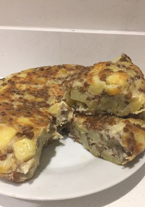 Una foto de Tortilla de papas express