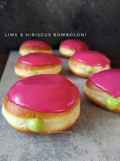 Foto resep Lime and Hibiscus Bomboloni