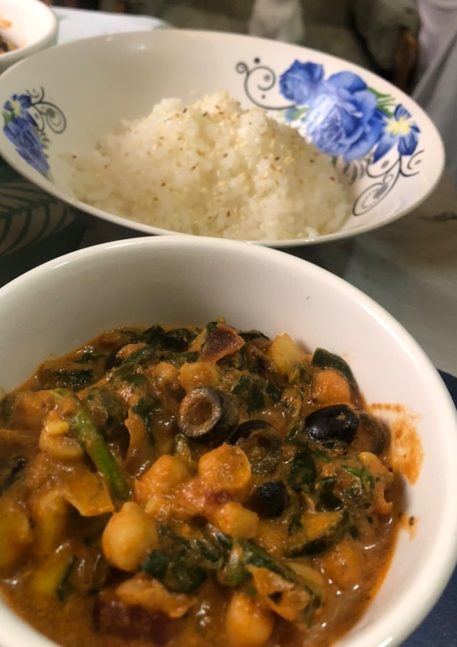 Una foto de Curry de garbanzos