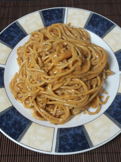 Una foto de Espaguetis con salsa de vodka