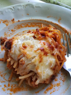 Tepsis spagetti ahogy mi szeretjük recept fotója