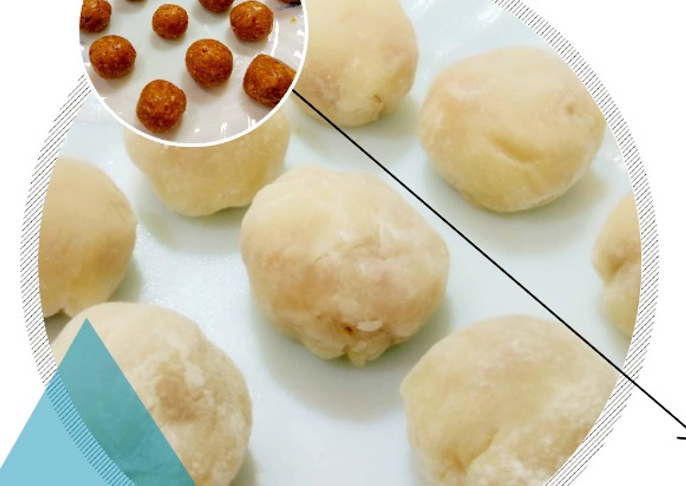 Resep M O C H I isi BOLA KACANG⛄⛄⛄