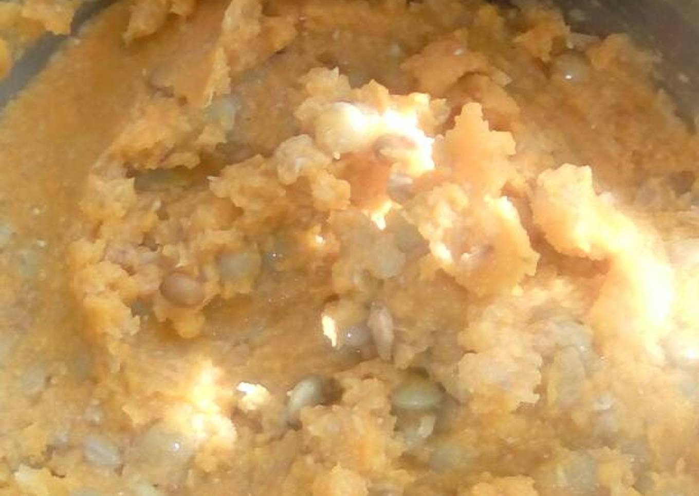 Puré de zanahorias y lentejas rico en hierro para bebés!!