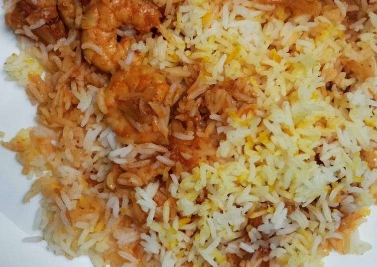 Prawns biryani