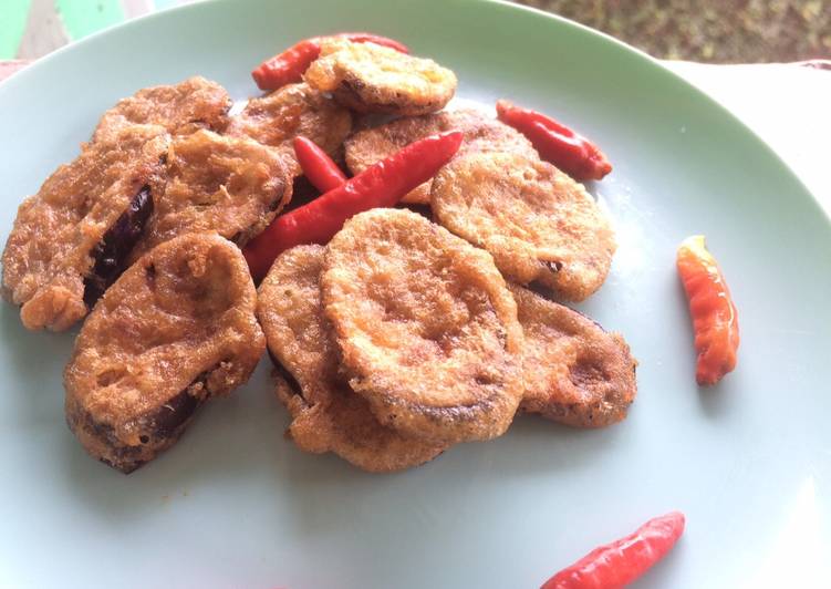 Terung goreng balut telur