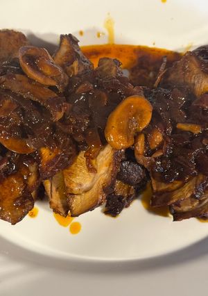 Una foto de Cerdo al vino tinto