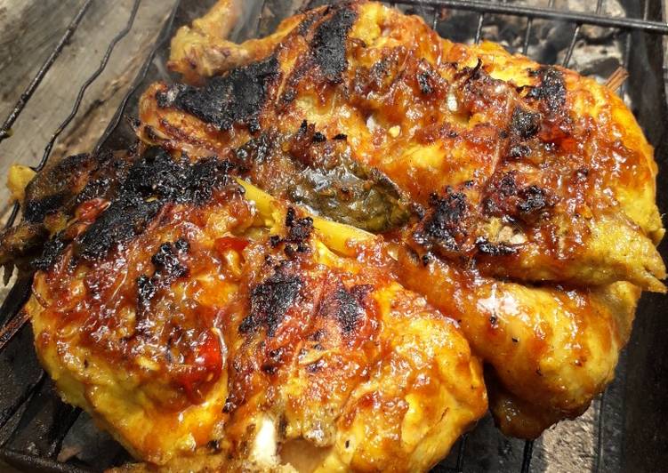 Resep Ayam betutu bakar pedas Anti Gagal