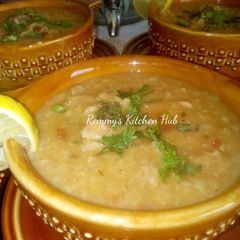 A picture of Fish soup; shourbah #WheatFlourRecipeContest.