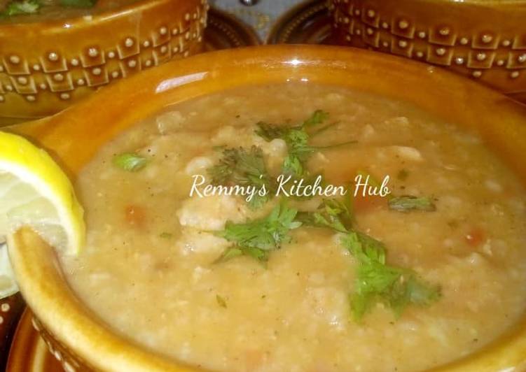 Recipe of Speedy Fish soup; shourbah #WheatFlourRecipeContest