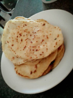 A picture of Pan fried rotis.