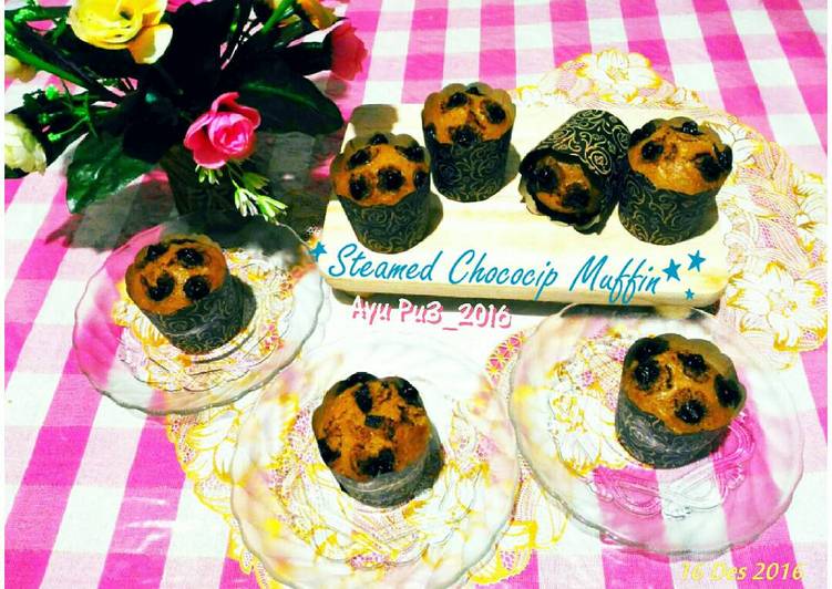 Cara Gampang Menyiapkan 24. Steamed Chocochip Muffin (muffin kukus) yang Bikin Ngiler