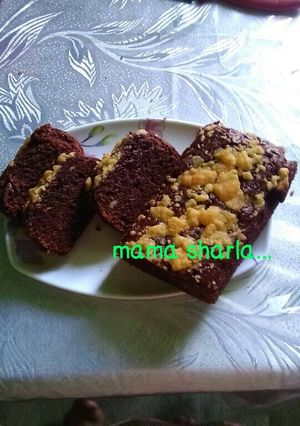 Foto resep brownies pisang bertopping