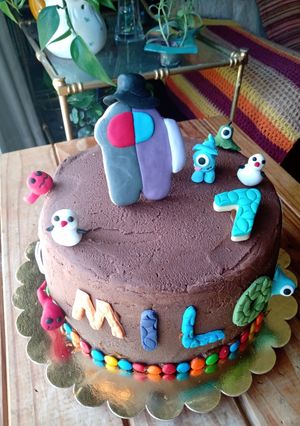 Una foto de Buttercream de chocolate semi amargo