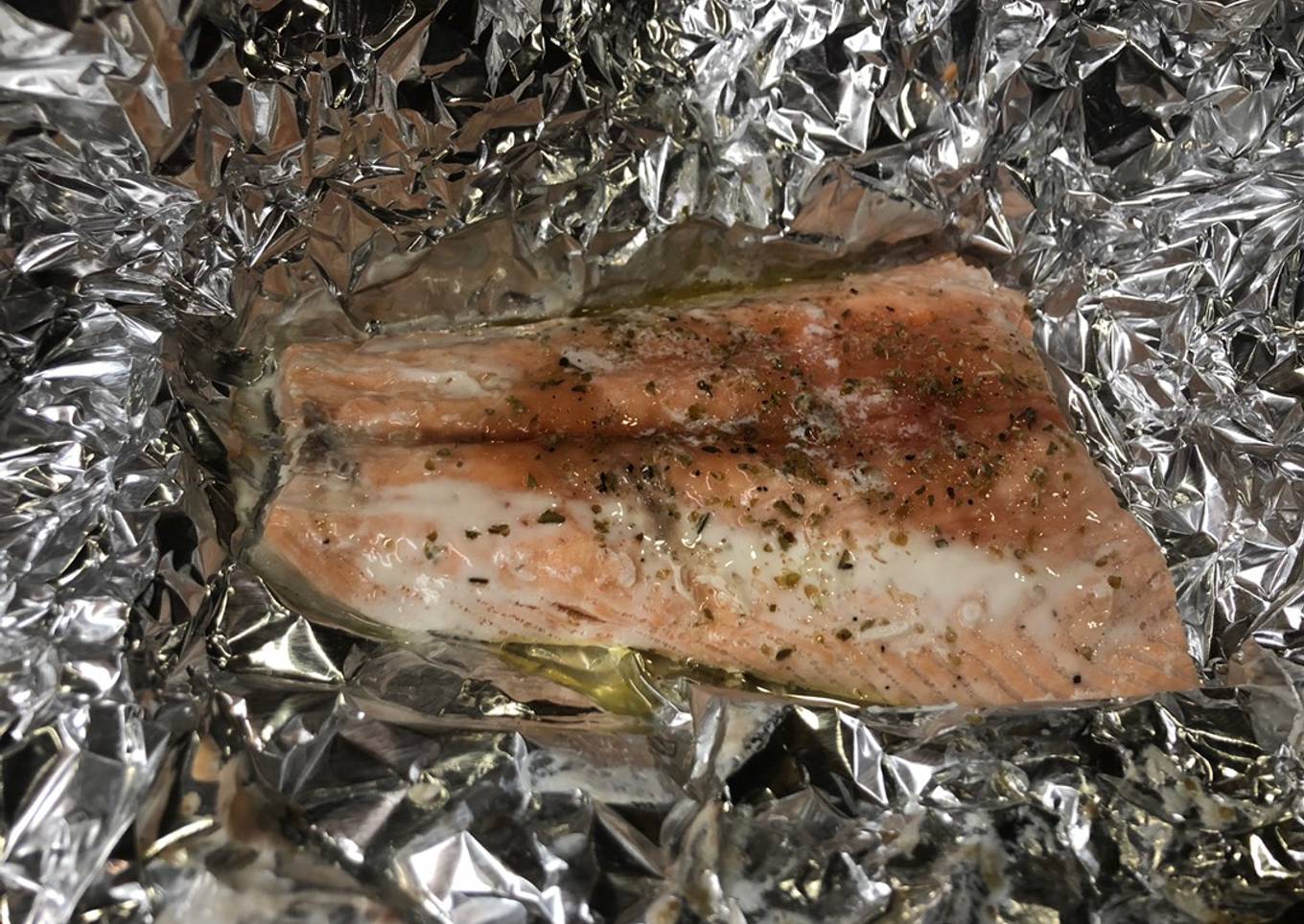 Oven baked salmon