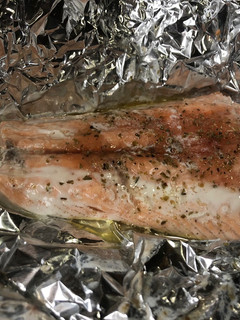 A picture of Oven baked salmon.