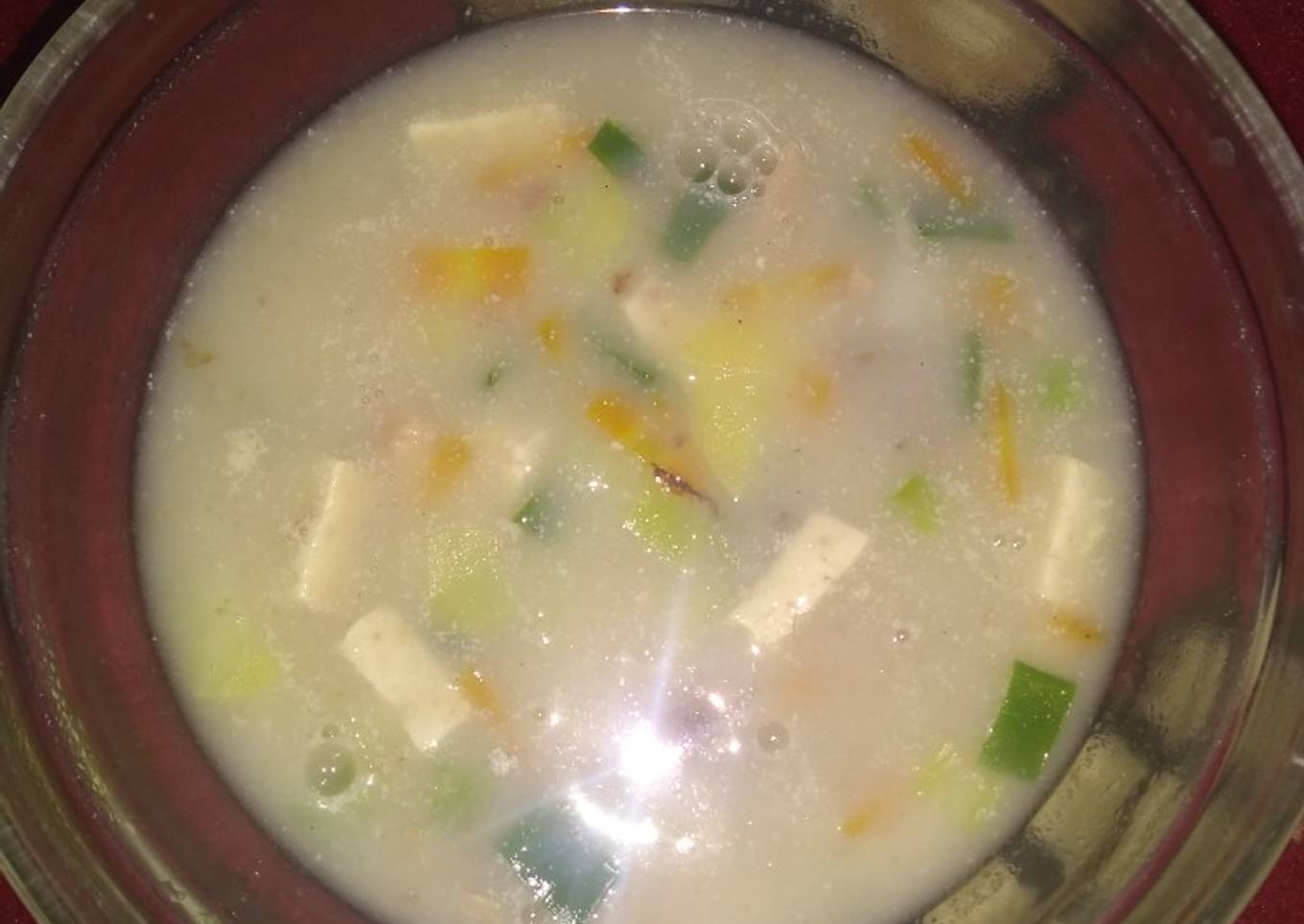 Cream Sup Ayam Tahu