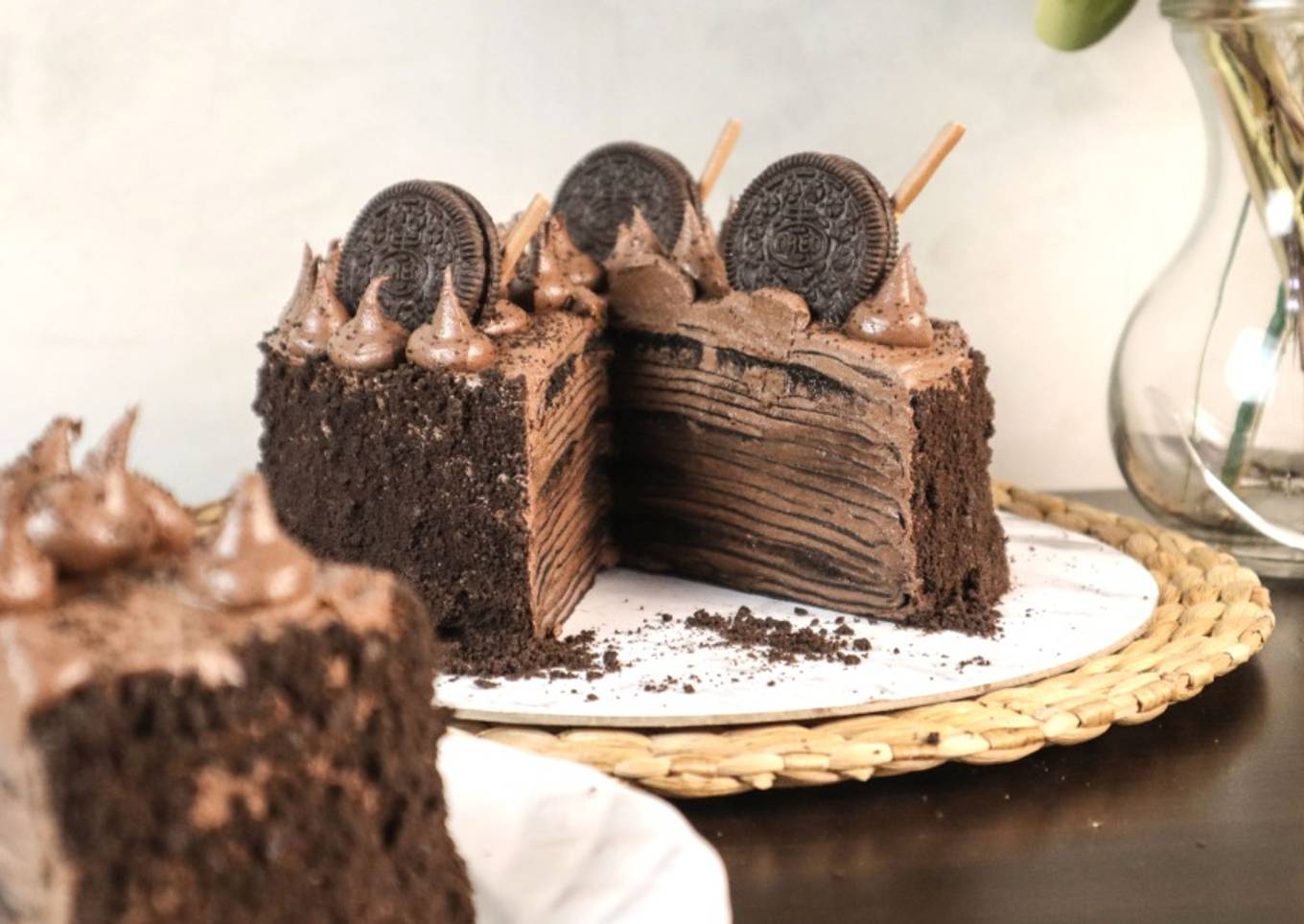 Resep Oreo choco mille crepe yang Lezat dan Nikmat