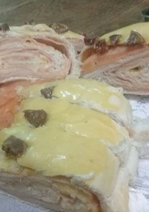 Una foto de Pan de pizza delicioso!!