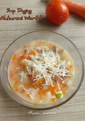 Foto resep Sup Daging Makaroni Wortel untuk MPASI usia 1 tahun ke atas