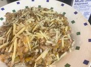 Una foto de arroz caldos rapido