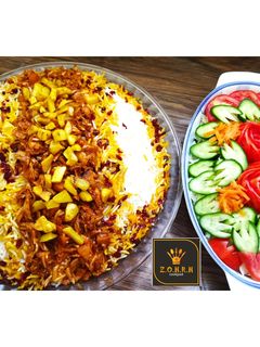عکسی از دستور زرشک پلو با مرغ مجلسی غزال پز :)