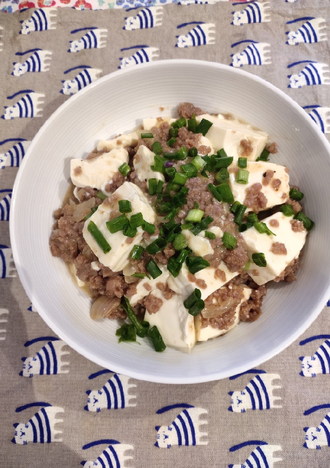 A picture of Minced Beef with Tofu.