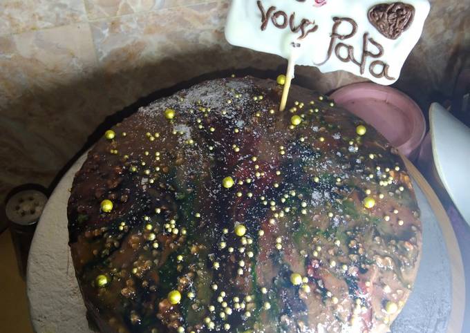 How to Prepare Eric Ripert Galaxy cake (Happy Father's Day) 💞