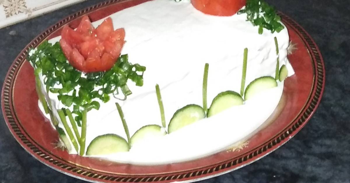 Chicken cream cheese sandwich cake Recipe by Kokab Shahbax Cookpad