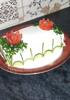 A picture of Chicken cream cheese sandwich cake.