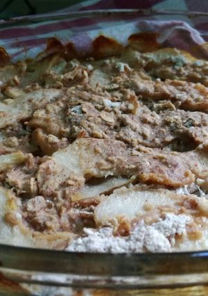 Una foto de Torta seca light de peras