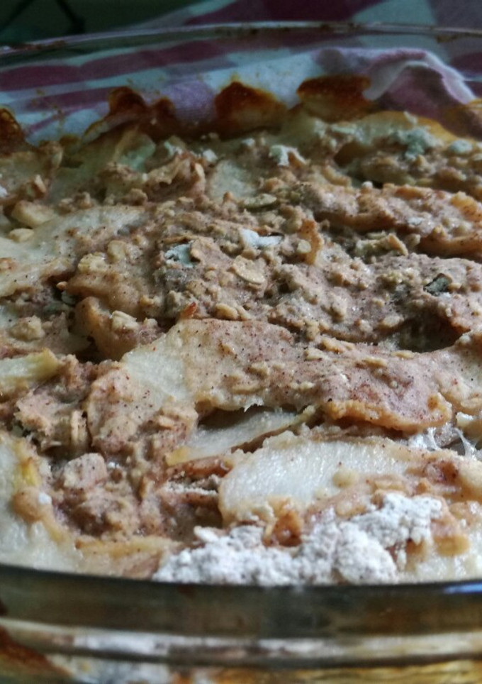 Una foto de Torta seca light de peras