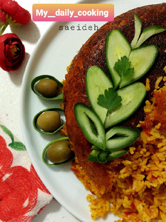 عکسی از دستور کته دمی گوجه