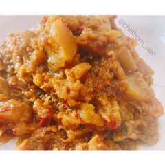 A picture of Kaddu ki sabzi.