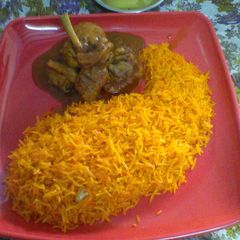 Pulao chicken kasha curry A picture of Pulao chicken kasha curry.
