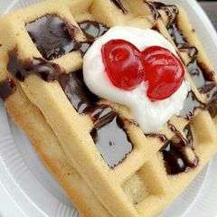 A picture of Sandwich chocolate waffles.