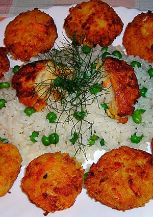 Una foto de Albóndigas vegetales sobre arroz