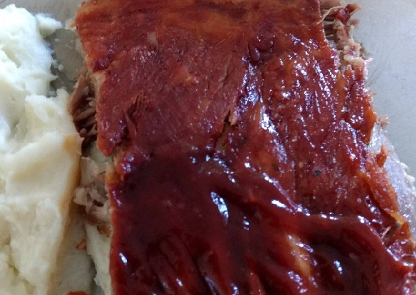 Costillas de cerdo con salsa BBQ