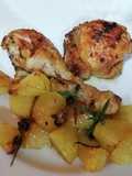 Pollo marinato al forno con patate 🌷